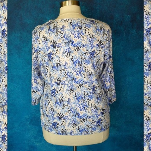 Karen Scott Geo Print Top 2XL - Picture 5 of 7